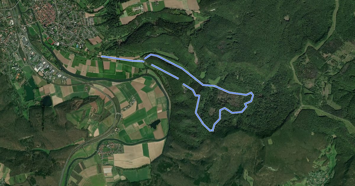 Маршрут Rundweg Hainbachtal на спутниковом снимке