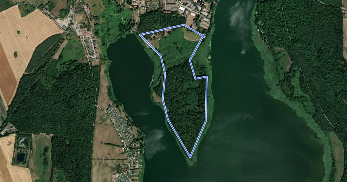 Маршрут Rundweg Halbinsel на спутниковом снимке