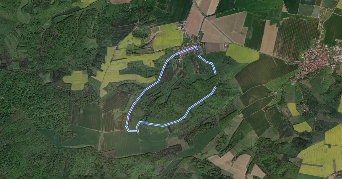 Маршрут Rundweg Hamma Wernsberge Hamma на спутниковом снимке