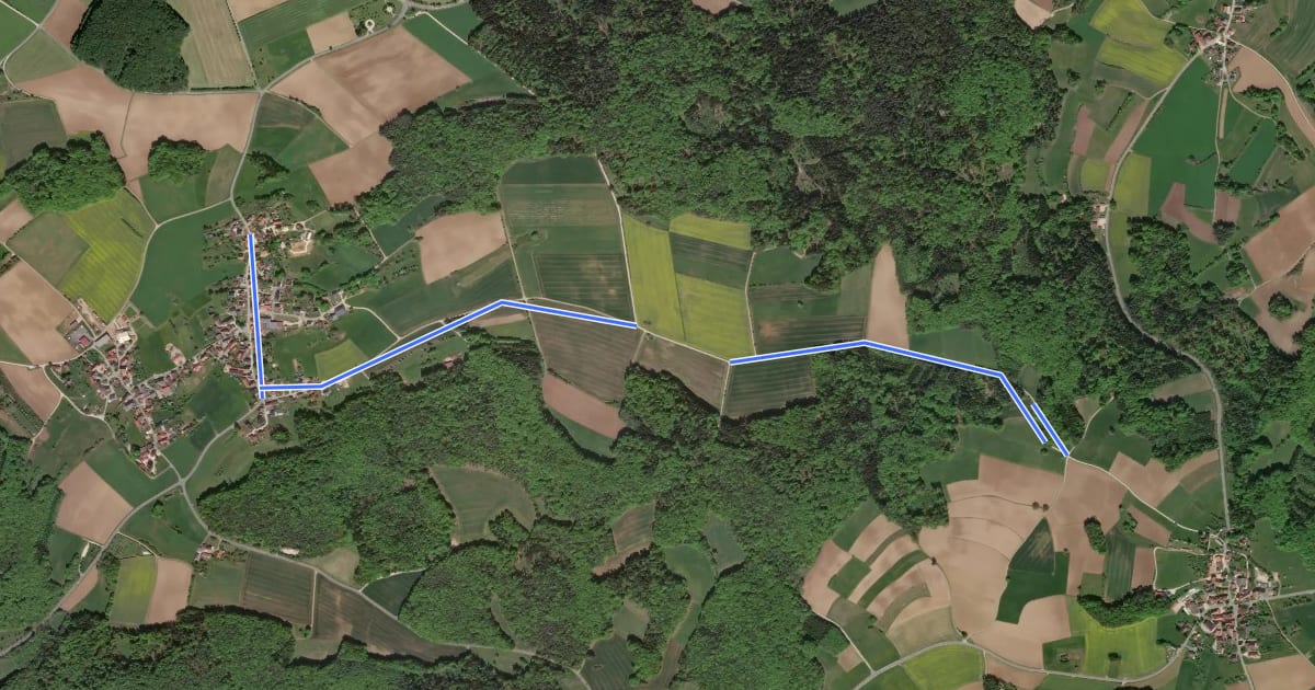 Маршрут Rundweg Hartenreuther Kapelle на спутниковом снимке