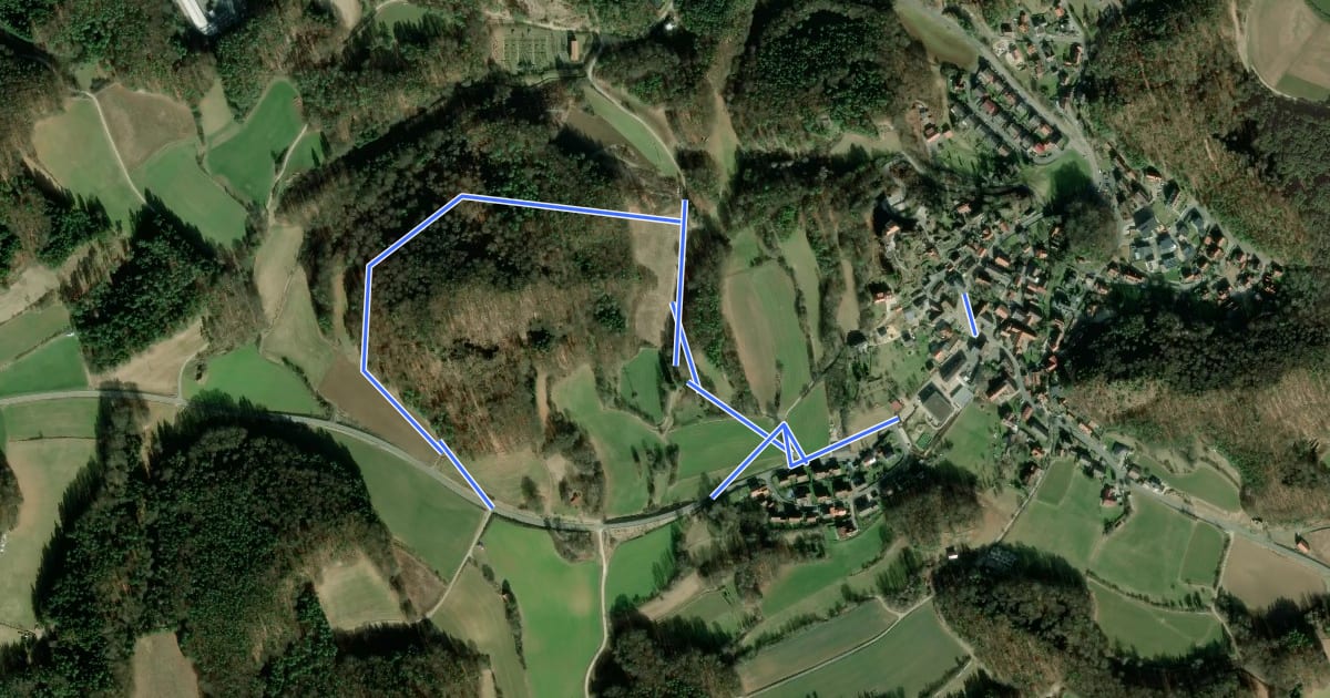 Маршрут Rundweg Hartenstein – Konradsberg на спутниковом снимке