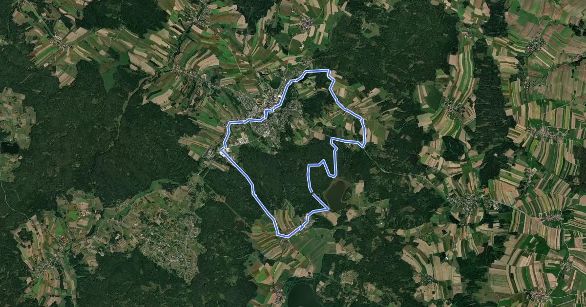 Маршрут Rundweg Heidenreichstein на спутниковом снимке