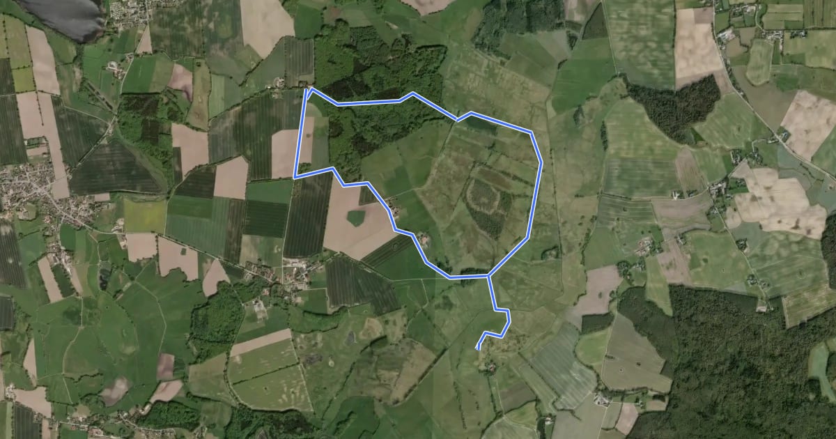 Маршрут Rundweg Heidmoor на спутниковом снимке