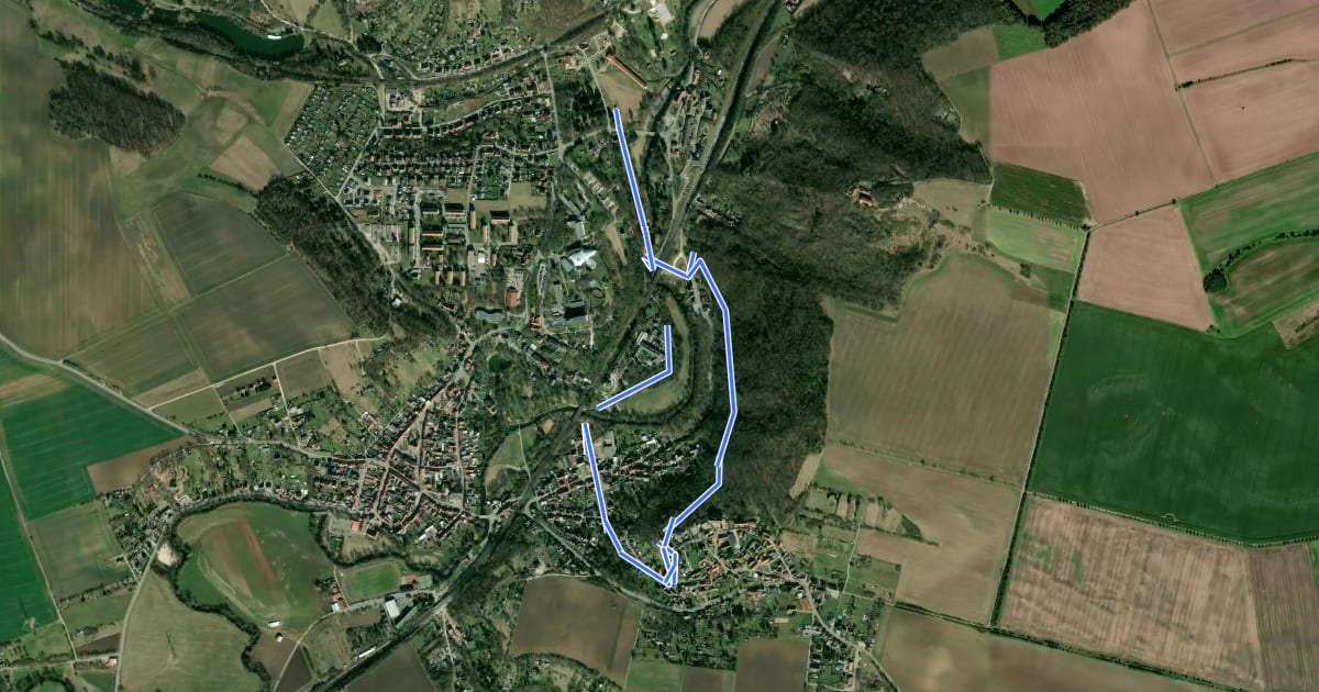 Маршрут Rundweg Herlitzenberg на спутниковом снимке