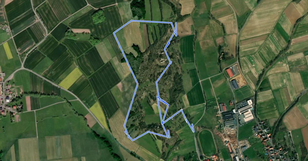 Маршрут Rundweg Hielöcher на спутниковом снимке