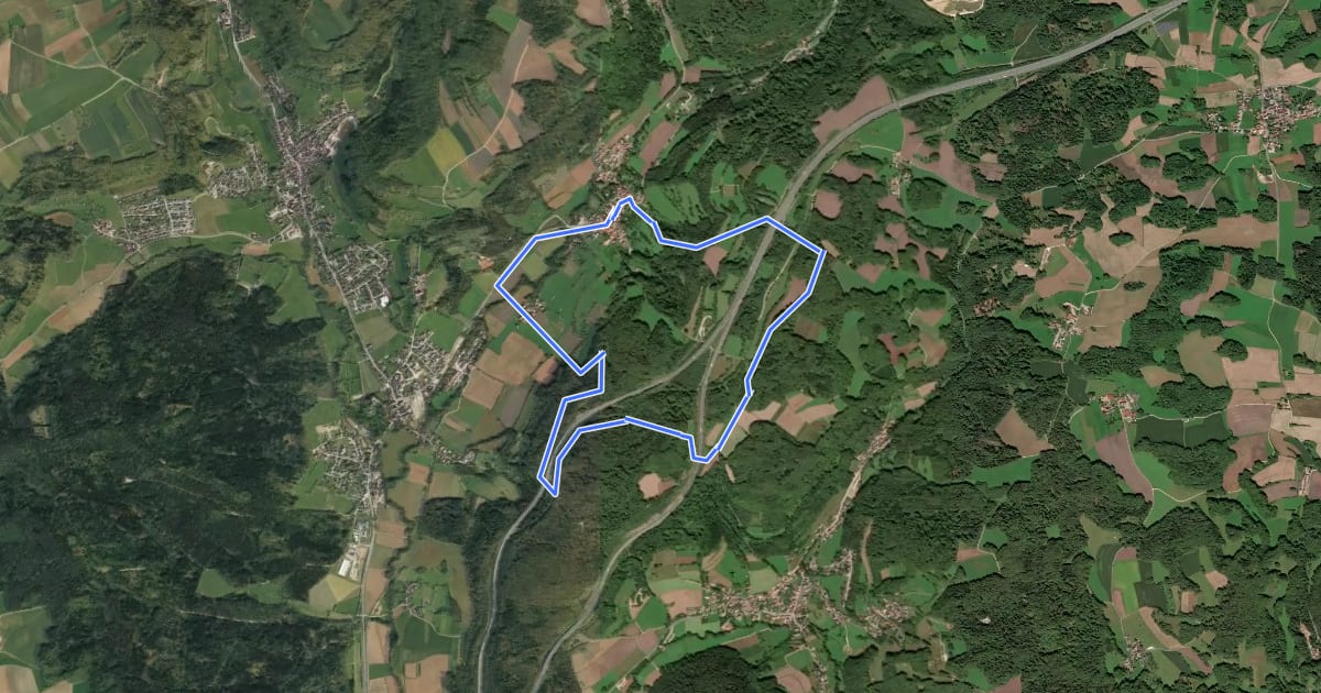 Маршрут Rundweg Hienberg на спутниковом снимке