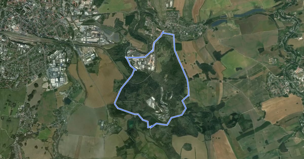Маршрут Rundweg Hilbersdorf на спутниковом снимке
