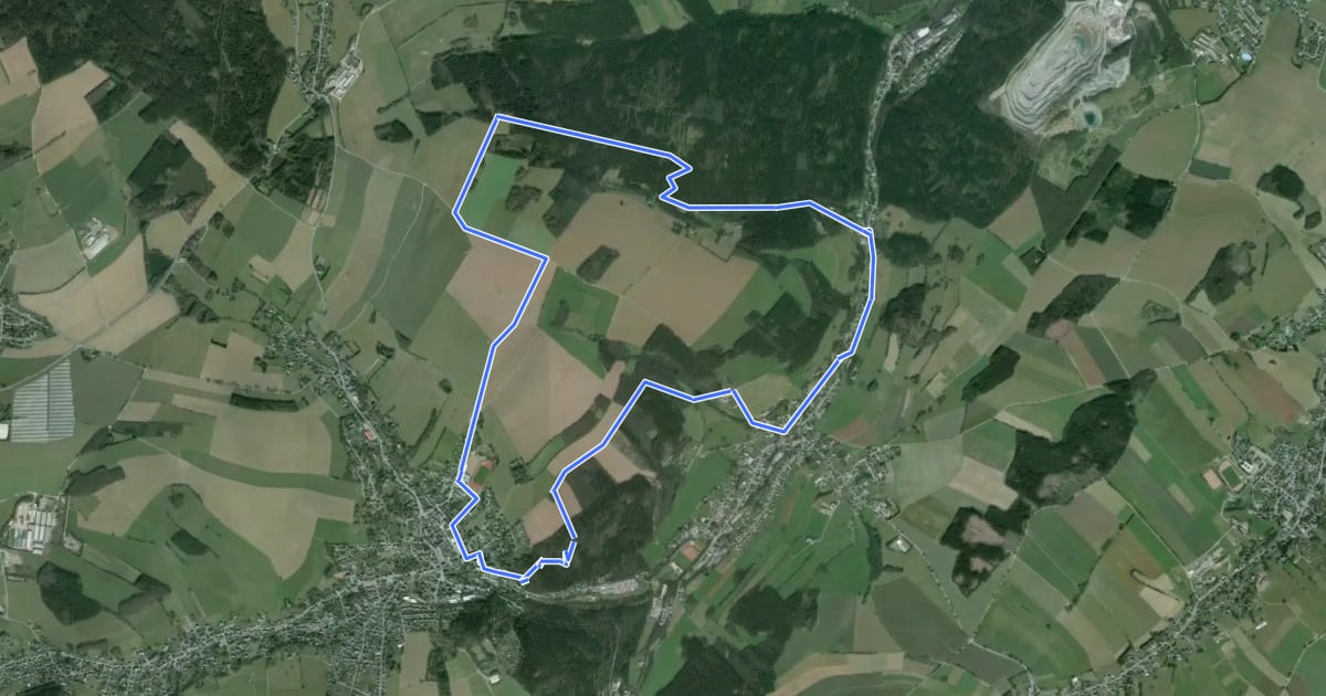 Маршрут Rundweg Historisches Kalkwerk на спутниковом снимке