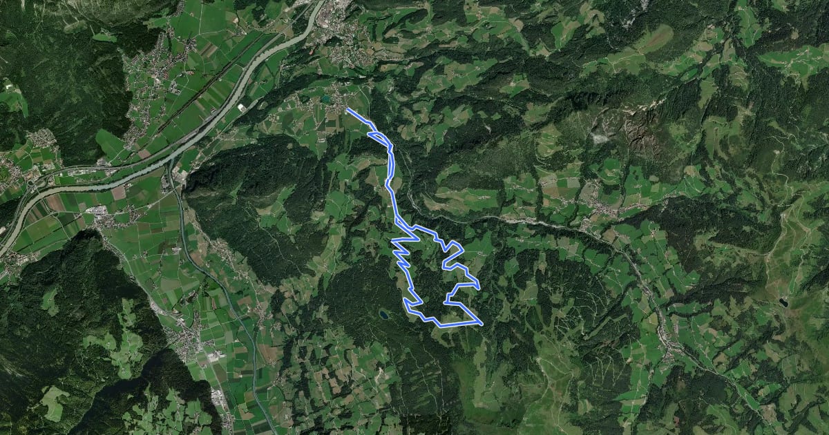 Маршрут Rundweg Hochlindalm на спутниковом снимке