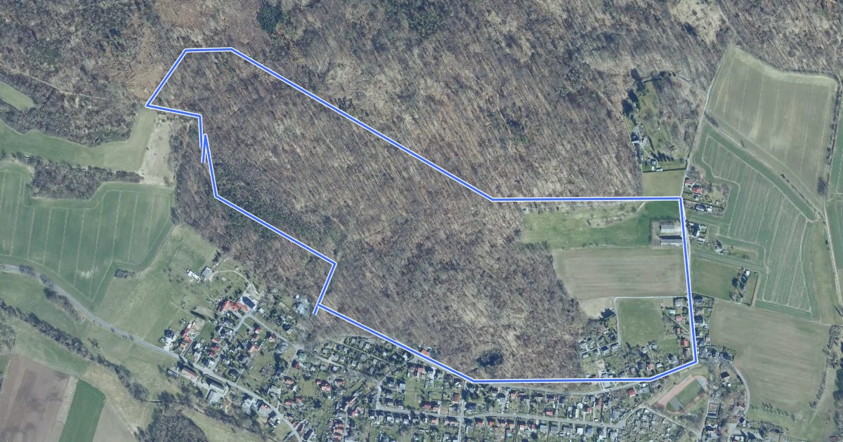Маршрут Rundweg Hohburg на спутниковом снимке