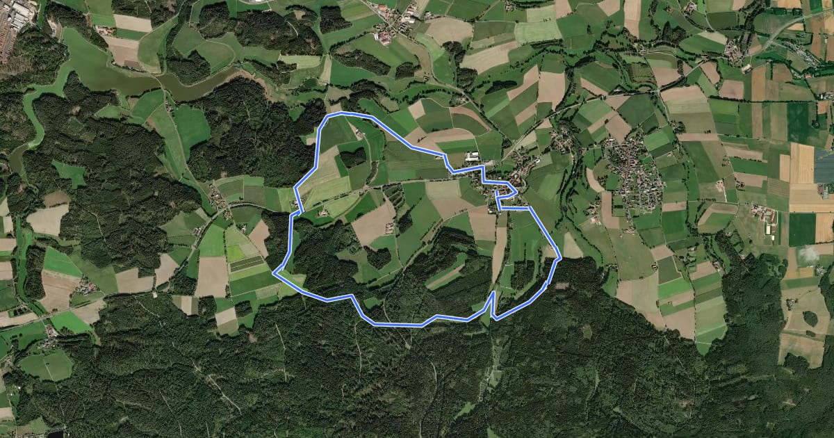 Маршрут Rundweg Hohenthan на спутниковом снимке