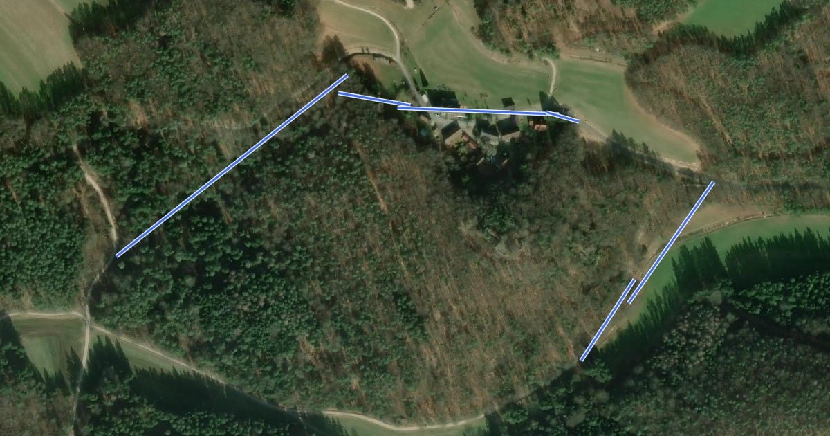 Маршрут Rundweg Hollenberg 1 grün на спутниковом снимке