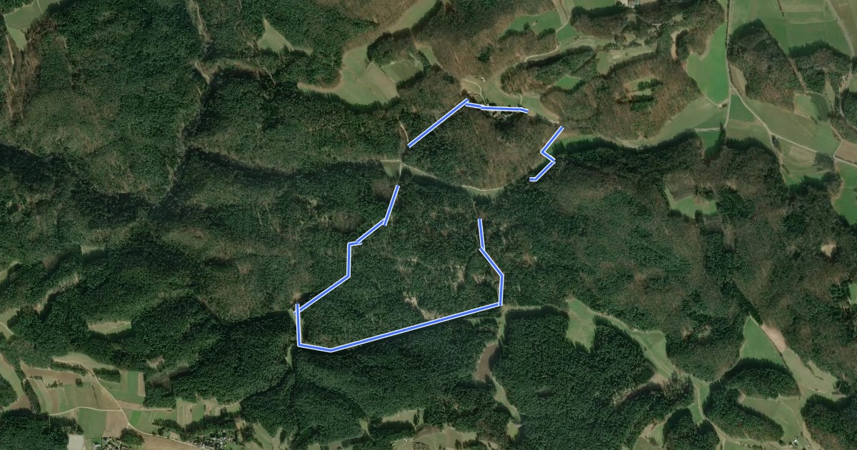 Маршрут Rundweg Hollenberg 2 grün на спутниковом снимке