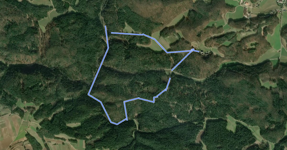 Маршрут Rundweg Hollenberg 3 grün на спутниковом снимке