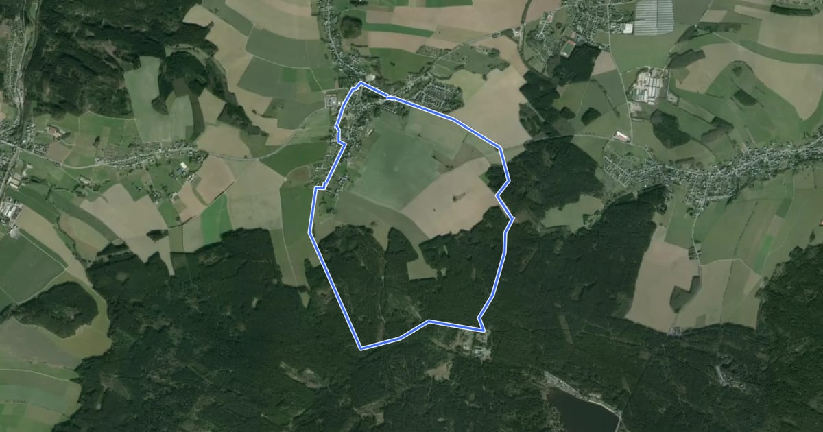 Маршрут Rundweg Hormersdorf на спутниковом снимке