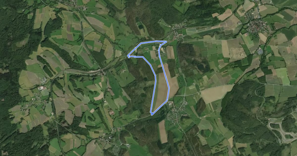 Маршрут Rundweg im Bruch на спутниковом снимке