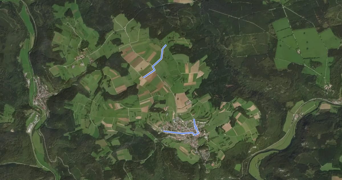 Маршрут Rundweg Irndorf 4 на спутниковом снимке