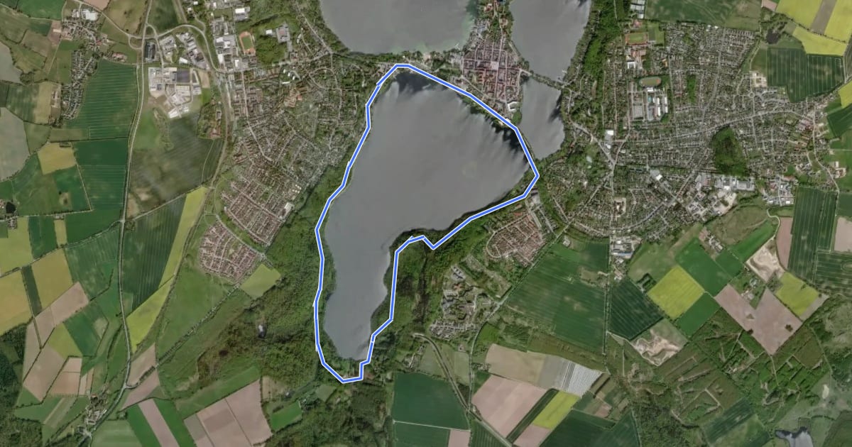 Маршрут Rundweg Küchensee на спутниковом снимке