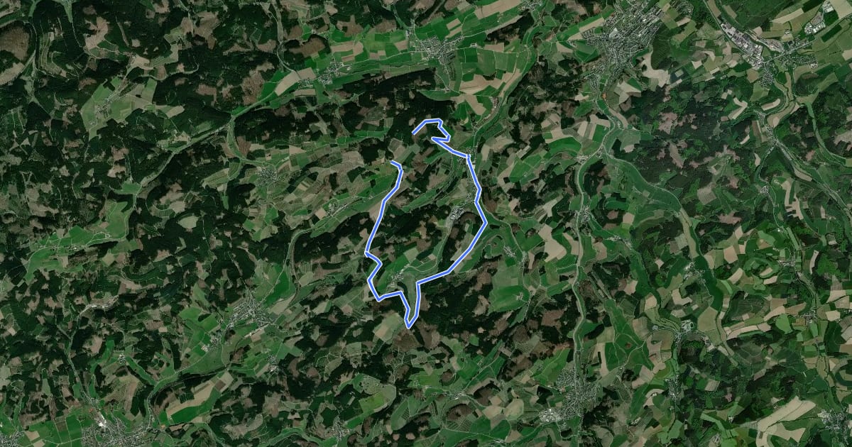 Маршрут Rundweg Kückelheim K1 на спутниковом снимке