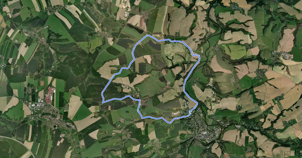 Маршрут Rundweg Königsfeld на спутниковом снимке