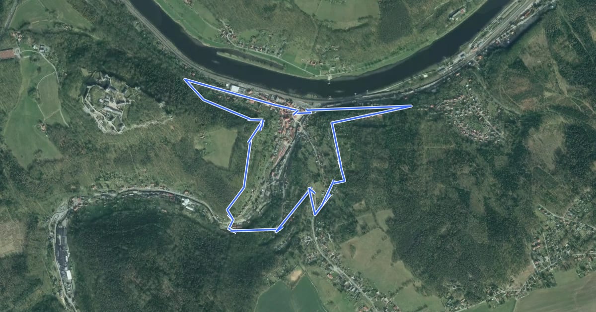 Маршрут Rundweg Königstein на спутниковом снимке