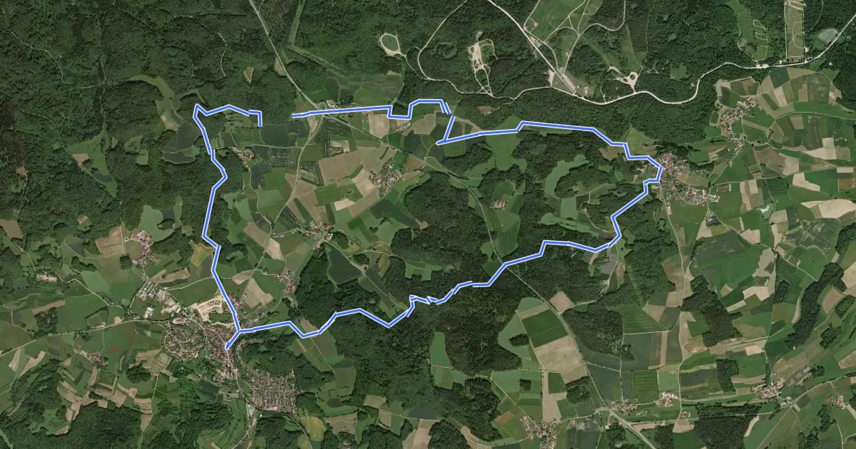Маршрут Rundweg Königstein – Kürmreuth на спутниковом снимке