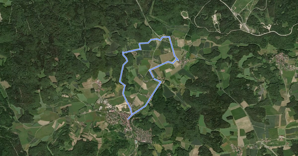Маршрут Rundweg Königstein – Lunkenreuth на спутниковом снимке