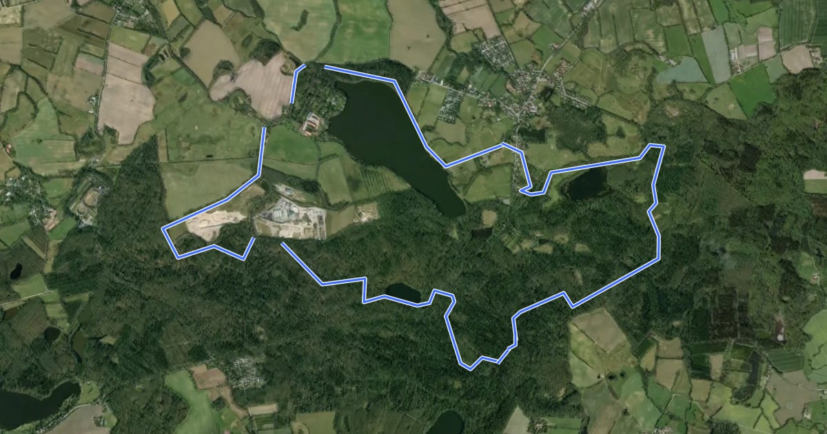 Маршрут Rundweg Kasseedorfer Seen на спутниковом снимке