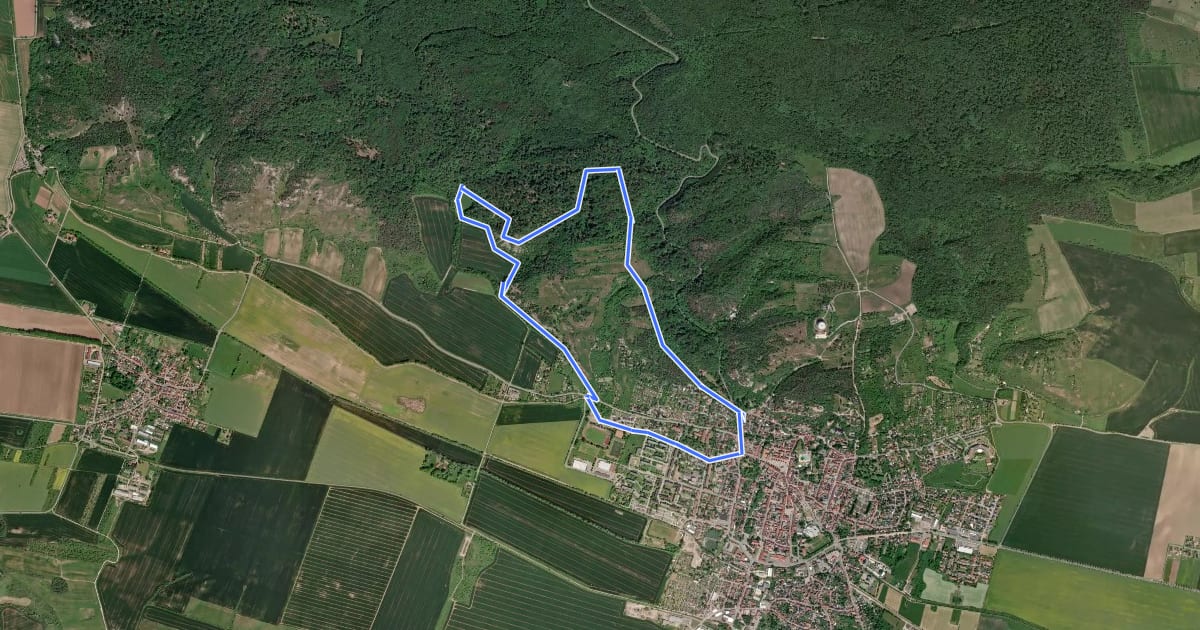 Маршрут Rundweg Kattenburg на спутниковом снимке