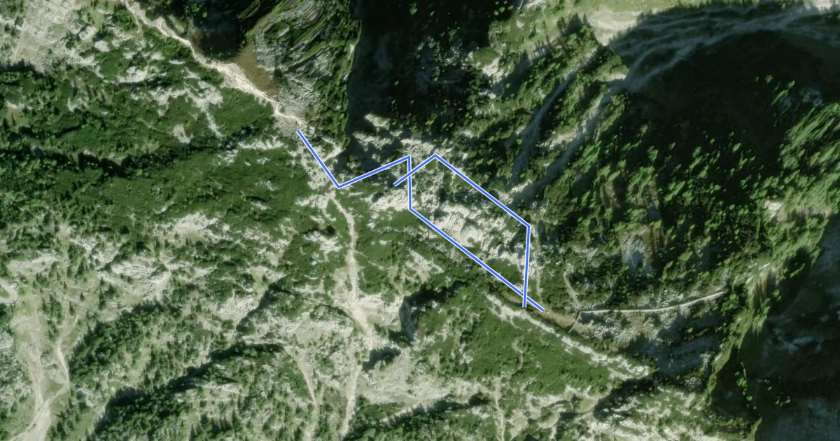 Маршрут Rundweg Kehlstein на спутниковом снимке