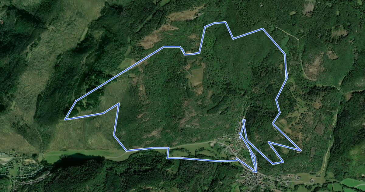 Маршрут [①] Rundweg Kesseling 1 на спутниковом снимке