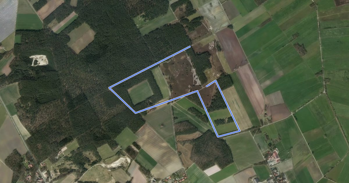 Маршрут Rundweg Kirchdorfer Heide, Gelb на спутниковом снимке