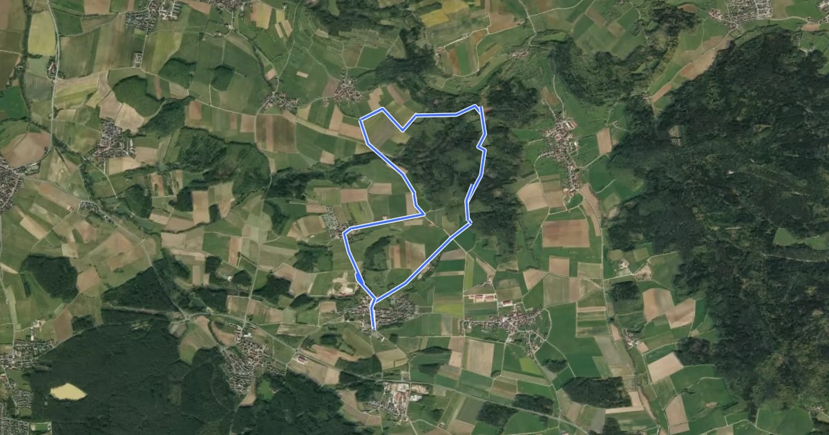 Маршрут Rundweg Kirchröttenbach – Epperlesberg на спутниковом снимке