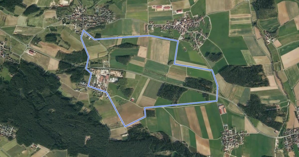 Маршрут Rundweg Kirchröttenbach – Martersäule на спутниковом снимке