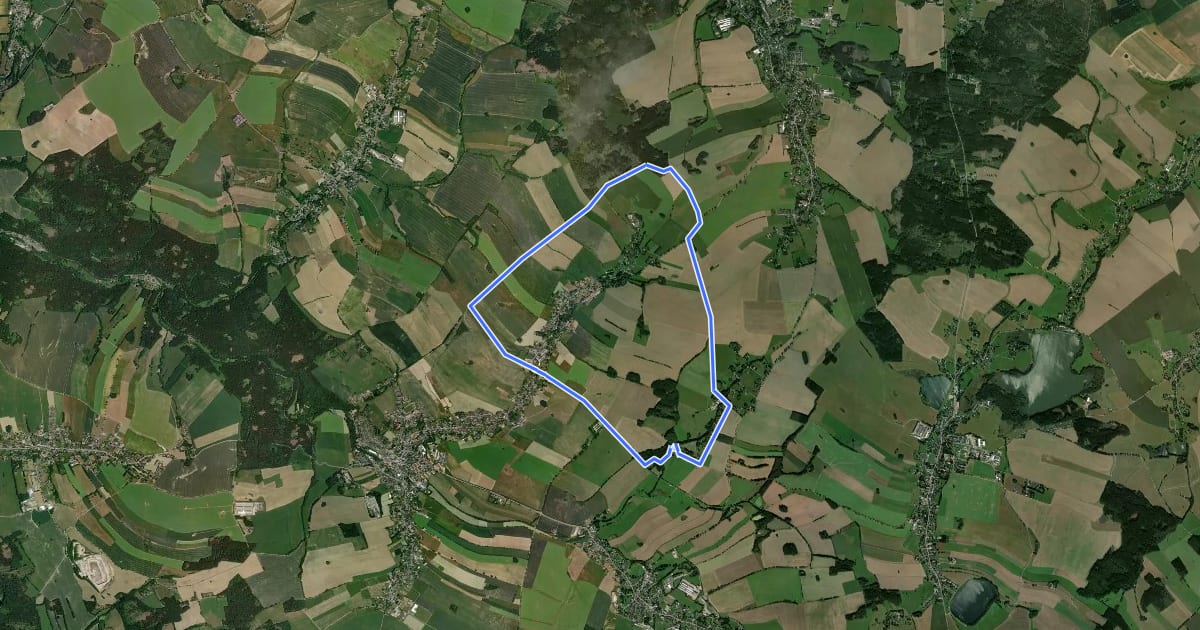 Маршрут Rundweg Kleinhartmannsdorf-Gränitz на спутниковом снимке