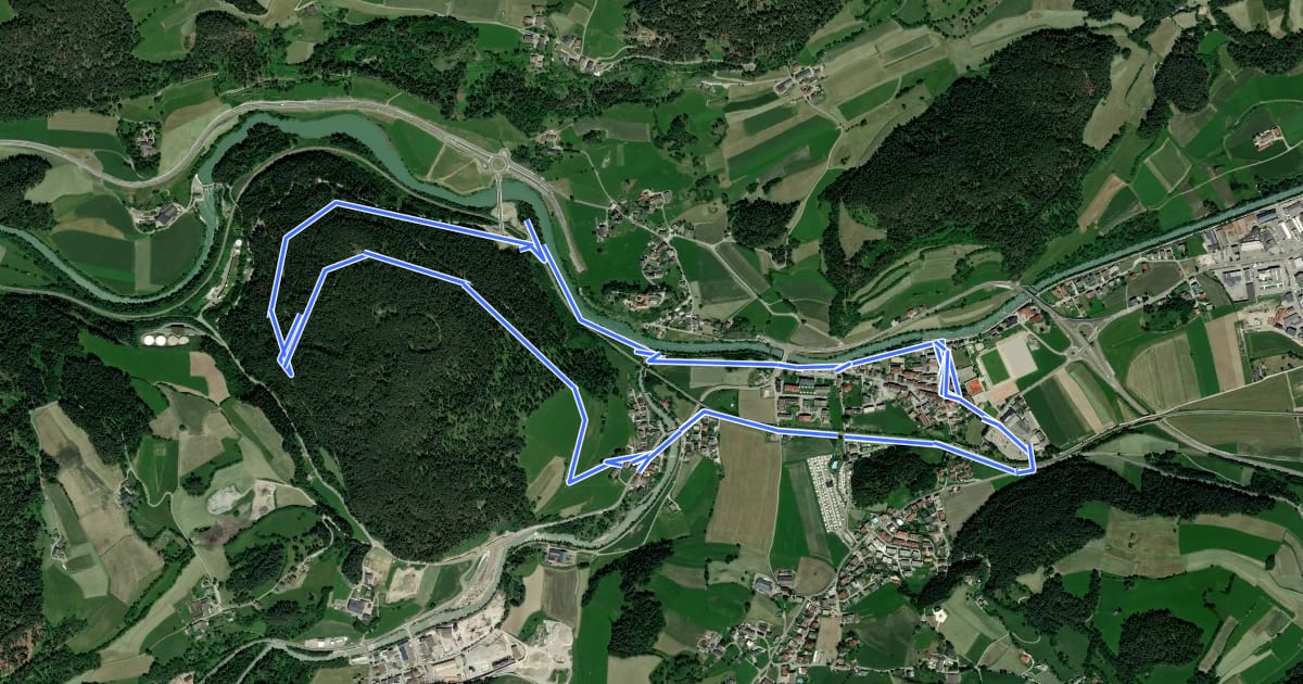 Маршрут Rundweg Klosterwald на спутниковом снимке