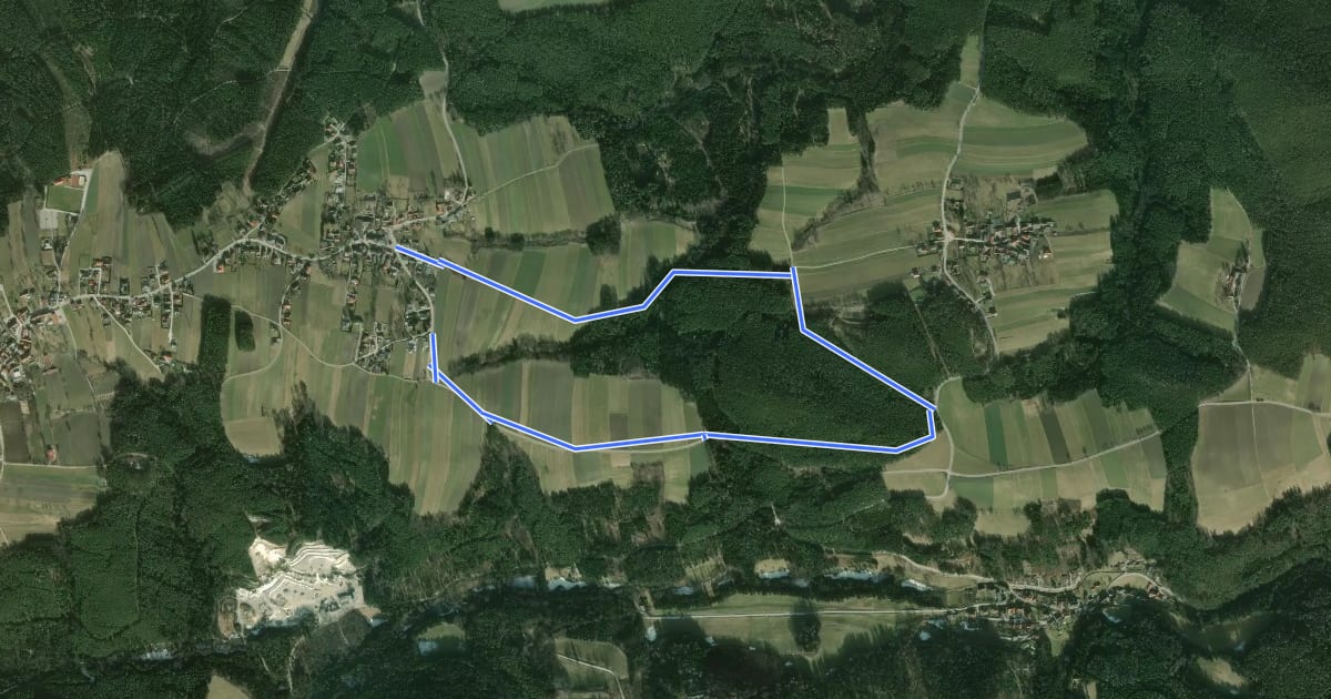 Маршрут Rundweg Kohlriegel (Penk) на спутниковом снимке