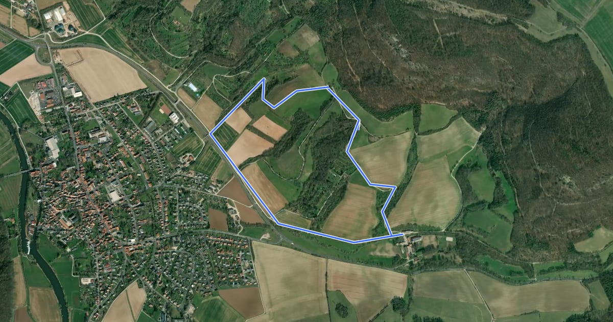 Маршрут Rundweg Kratzberg на спутниковом снимке