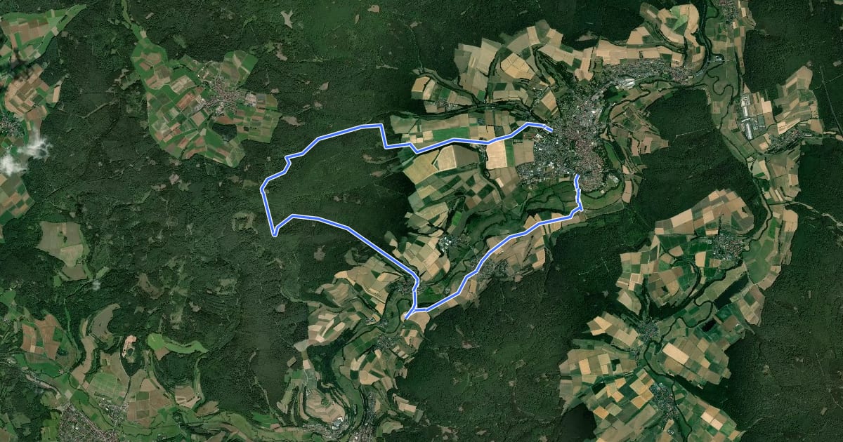 Маршрут Rundweg Kutschen-Küppel Nieder-Stoll на спутниковом снимке