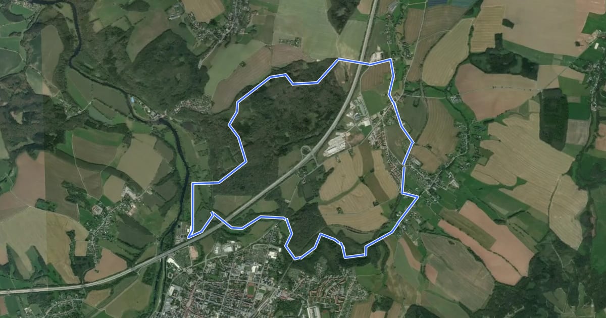 Маршрут Rundweg Lützeltal - Buchenwald на спутниковом снимке