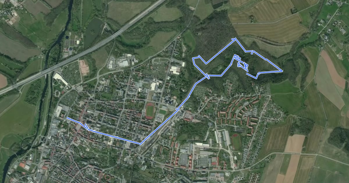 Маршрут Rundweg Lützeltalpark на спутниковом снимке