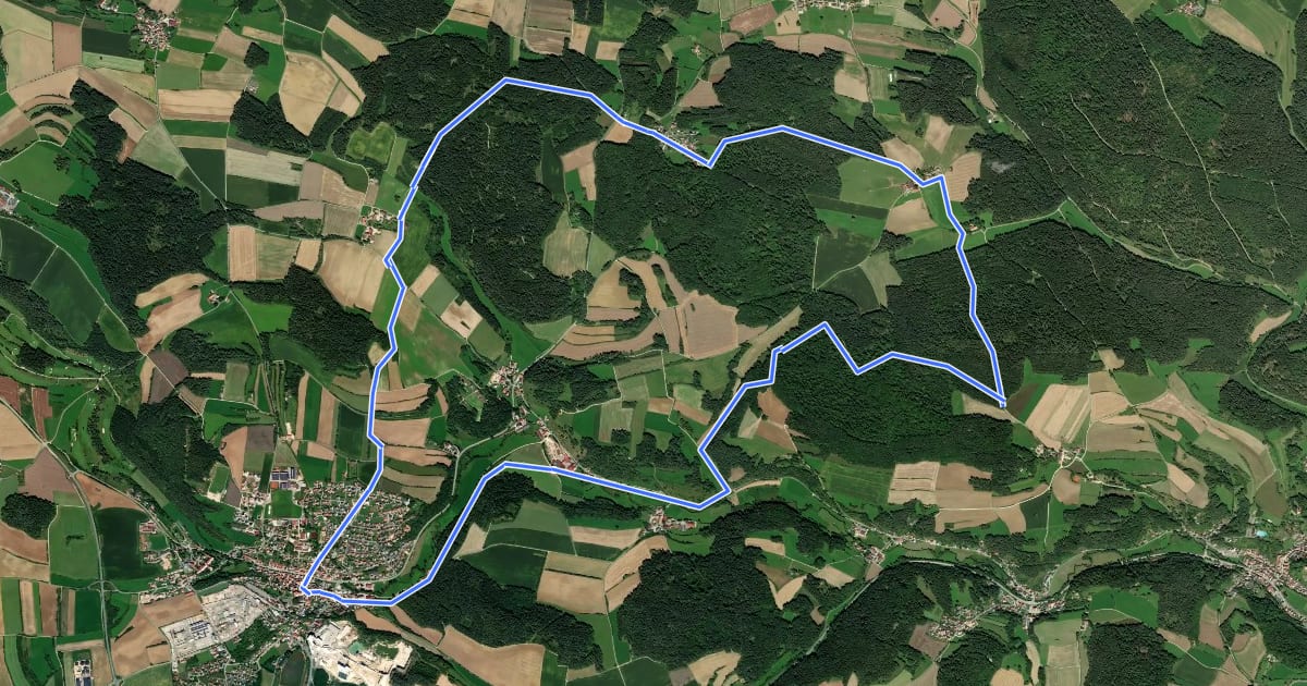 Маршрут Rundweg Lauterhofen LTH3 на спутниковом снимке