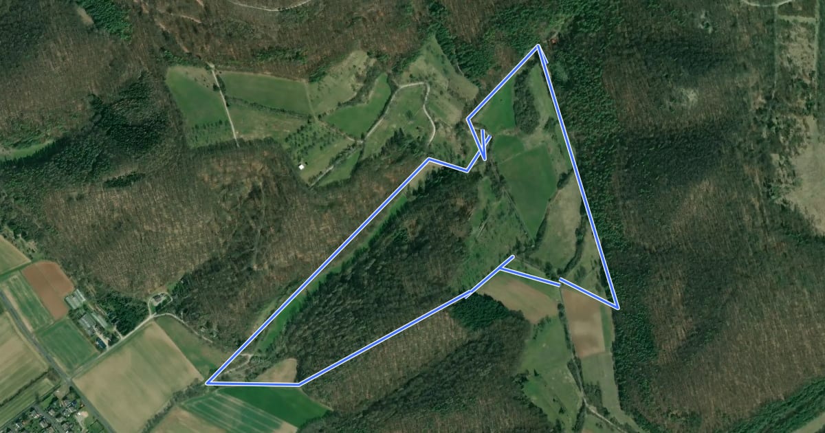 Маршрут Rundweg Lehntal на спутниковом снимке