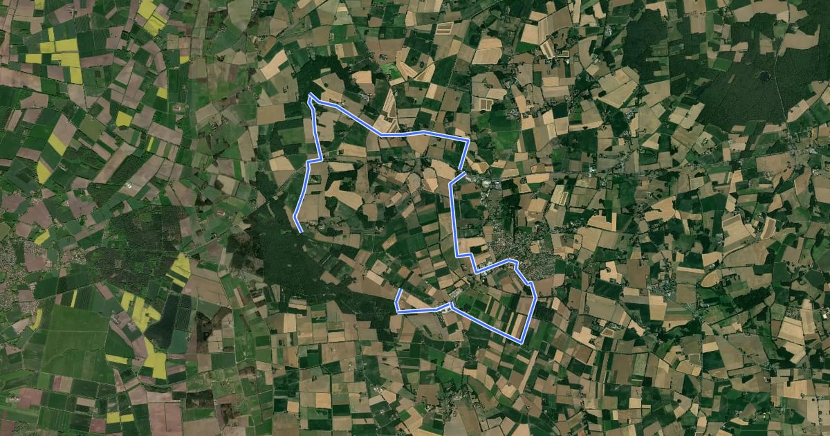 Маршрут Rundweg Levern - Durchs Bruch на спутниковом снимке