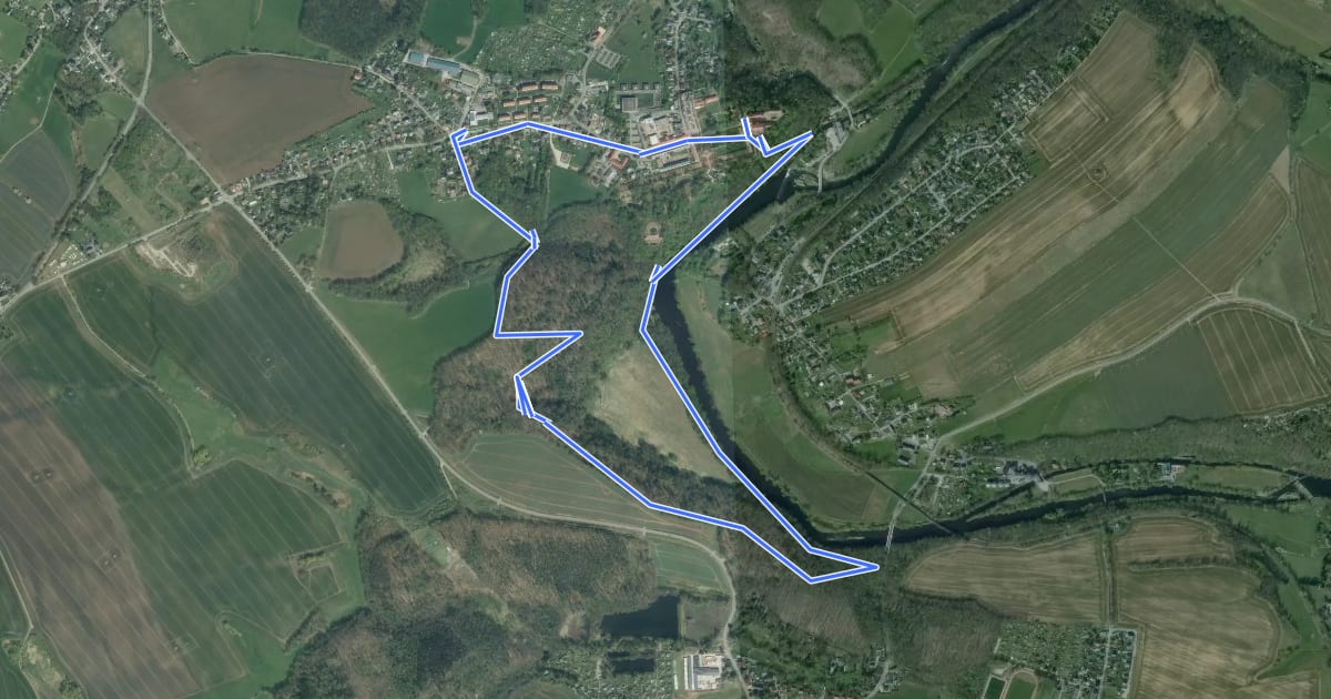 Маршрут Rundweg Lichtenwalde - Braunsdorf на спутниковом снимке