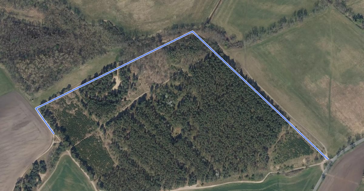 Маршрут Rundweg Lindenberg на спутниковом снимке