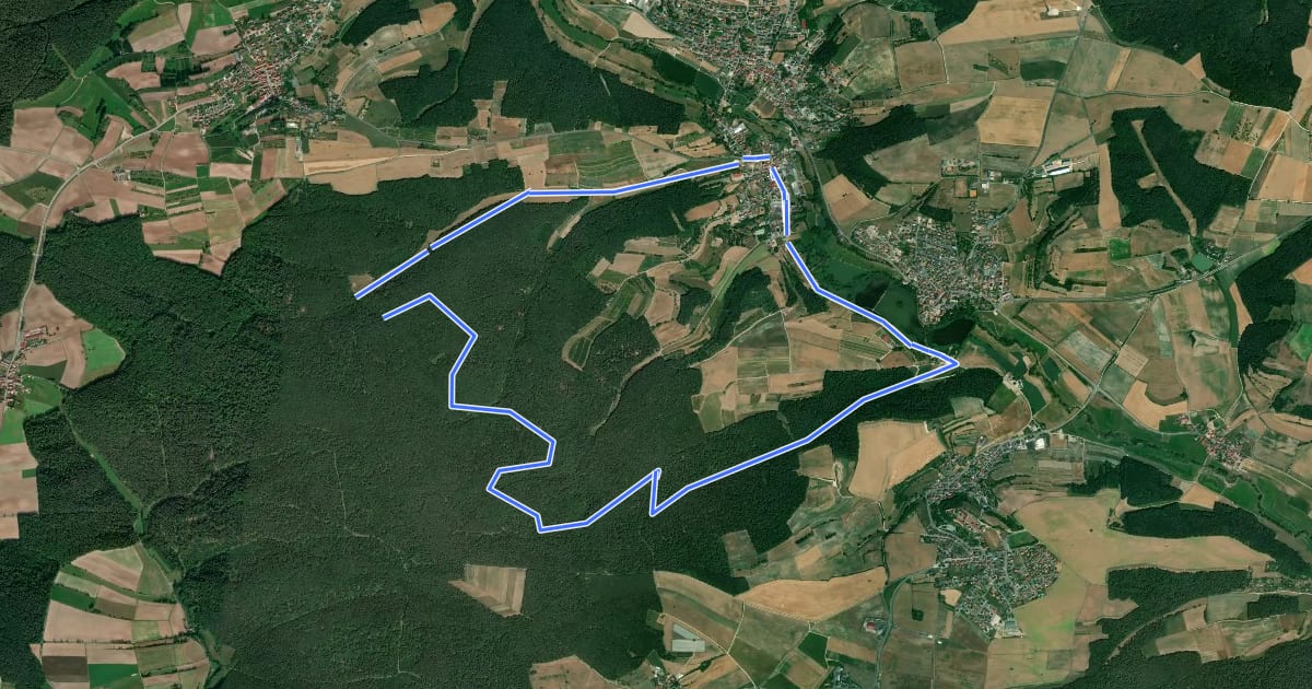 Маршрут Rundweg Lisberg L 4 на спутниковом снимке