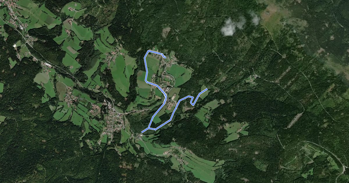 Маршрут Rundweg Lohberg на спутниковом снимке