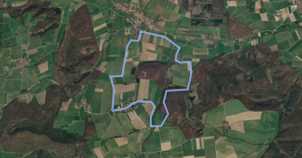 Маршрут Rundweg Ludolfshausen 2 на спутниковом снимке