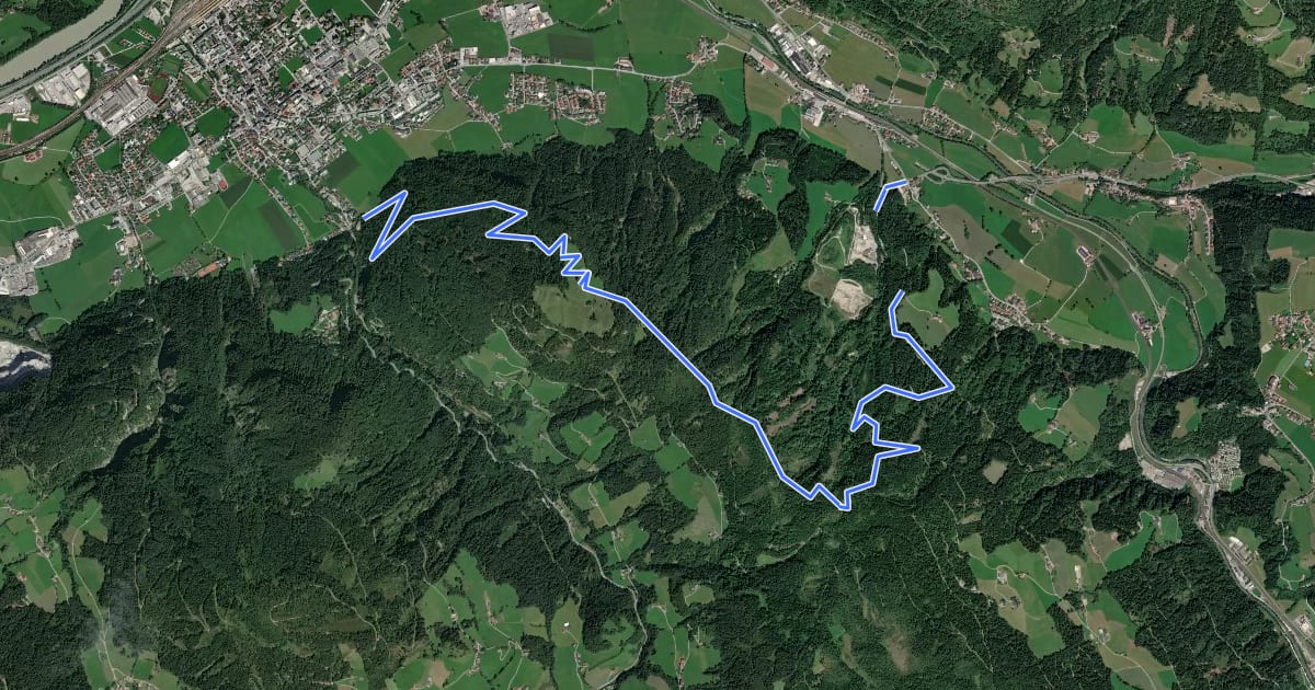 Маршрут Rundweg Möslalm - Pfaffenberg на спутниковом снимке